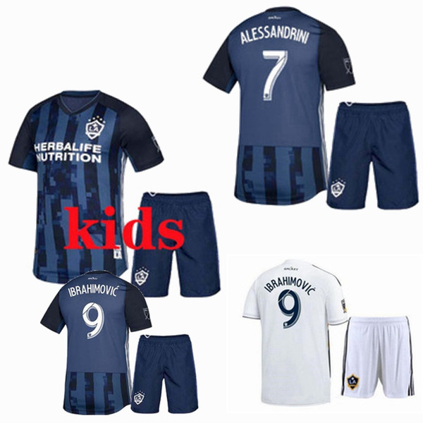 2018 2019 la galaxy kids Soccer jersey IBRAHIMOVIC football shirt Los Angeles GIOVANI KAMARA GERRARD home away Football boys shirt