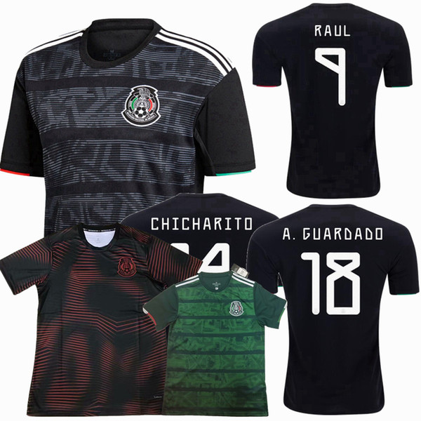 Mexico 2019 2020 H.LOZANO H.HERRERA R.MARQUEZ CHICHARITO A.GUARDADO RAUL Soccer Jersey 19 20 American Cup football shirt S-2XL