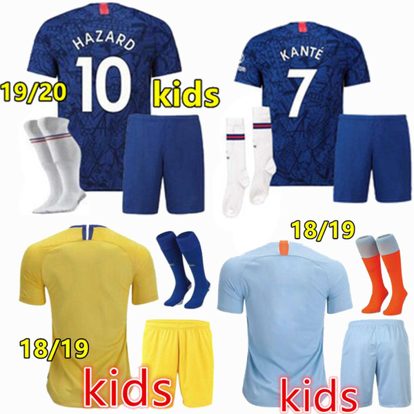 kids 2019 2020 football kits HAZARD JORGINHO soccer jersey kids 19 20 HIGUAIN GIROUD KANTE WILLIAN RUDIGER PEDRO kids DAVID LUIZ boys