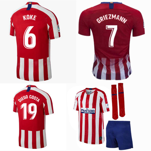 19 20 KOKE CORREA SAUL MADRID Atletico soccer jersey AWAY HOME MORATA DIEGO COSTA GODIN ATLETICO 2018 2019 2020 Football men and kids shirt