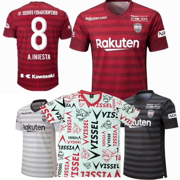 2019 Vissel Kobe Soccer Jersey 19 20 J1 LEAGUE DAVID VILLA A.INIESTA PODOLSKI home away 3rd football shirts