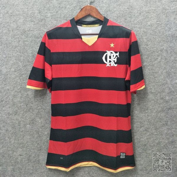 2008 Flamengo retro soccer jersey 08 CR Flamengo Vintage classic retro football shirts S-2XL