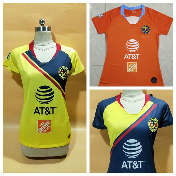 New 2018 2019 club america women Soccer Jersey 18 19 Liga MX 3rd best quality female football shirts S-XL