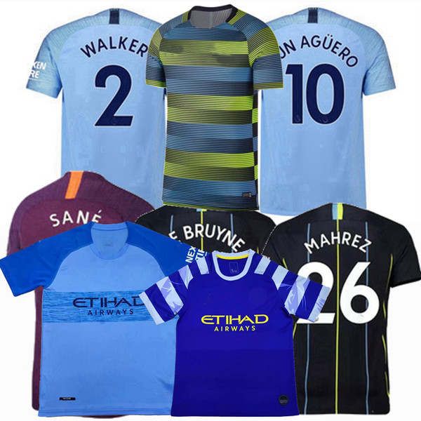 2018 2019 2020 MANCHESTER Soccer Jerseys 18 19 MAHREZ DE BRUYNE KUN AGUERO STERLING SANE G.JESUS SILVA home away 3rd football shirts S-2XL