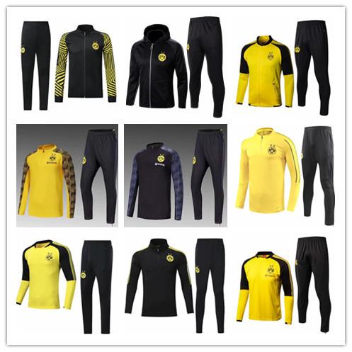 2017 2018 2019 Borussia Dortmund soccer jacket tracksuit 18 19 Survetement REUS PULISIC M.GOTZE Dott sports wear football Hooded jacket kits