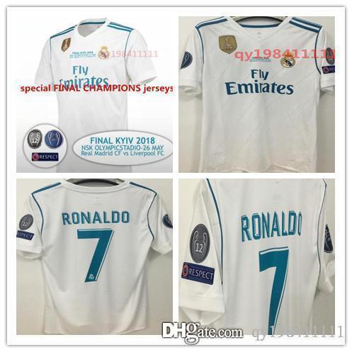 2018 Champions League Champion league Real madrid jersey 2018 RONALDO soccer jerseys 17 18 ramos maillot BALE ASENSIO MODRIC football shirt