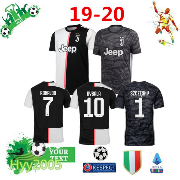 NEW19 20 Juventus soccer jersey adult football shirt 2019 2020 RONALDO uniforms champions Bernardeschi DYBALA JUVE goalkeeper shirt