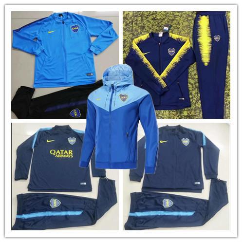 2018-19 Boca soccer jersey tracksuits 18 19 Boca full zipper Soccer jacket chandal BOCA hoodie jackets Waterproof Windbreaker