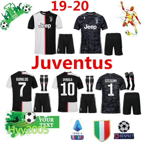 Juventus soccer Jersey Kit sets+sockes 2019 2020 RONALDO 18 19 20 DYBALA PJANIC MANDZUKIC CHIELLINI football Shirt uniforms JUVE maglia