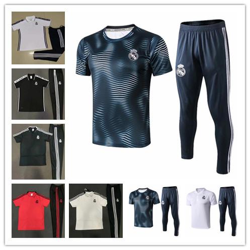 2019 top quality Real Madrid Short sleeve polo shirt soccer training suit 18/19/20 MODRIC MARCELO ASENSIO ISCO football shirt kit tracksuit