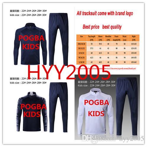 BEST QUALITY POGBA GRIEZMANN Mbappe DEMBELE KANTE KIDS Soccer training tracksuit FR kids new football jersey training set