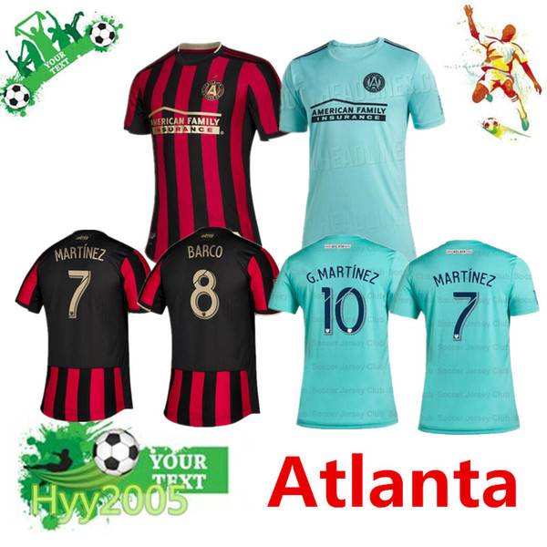 19 Atlanta United Parley soccer jerseys 2020 BARCO #8 MARTÍNEZ atlanta Home away united MLS parley blue spirit football jersey shirt