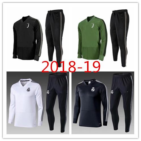 Top Thai version Real Madrid Football jacket tracksuit 18 19 juve RONALDO de foot DYBALA BALE RAMOS ISCOTraining set KROOS BENZEMA Training