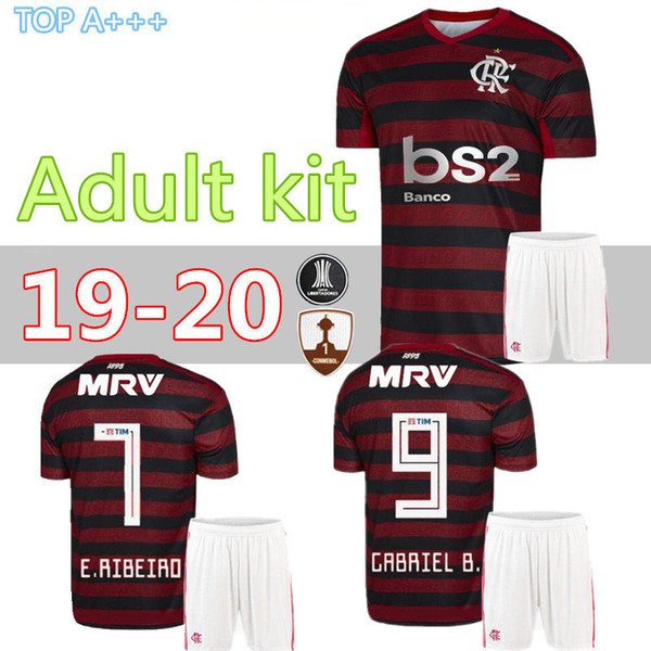 Adult kit 19 20 Flamengo CR home red soccer jerseys GUERRERO DIEGO adult kit 2019 2020 Flamenco men football shirts top thai quality