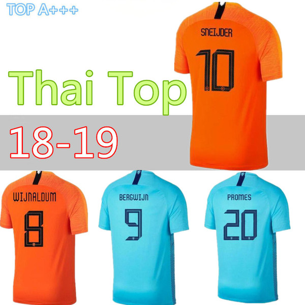 2018 19 netherlands soccer jersey home orange 18 19 Holland national team JERSEY memphis SNEIJDER V.Persie Dutch football s