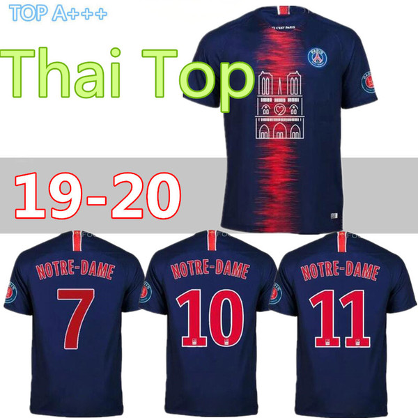 18 19 psg Notre Dame soccer jerseys home mbappe maillot de foot 2018 2019 Paris CAVANI Patch third camisetas 3rd soccer football shirts