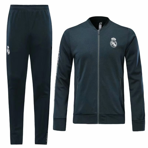 Real Madrid full zipper Soccer hooded Jacket 2019 2020 Football hooded Coat 19 20 tracksuits veste sports wear