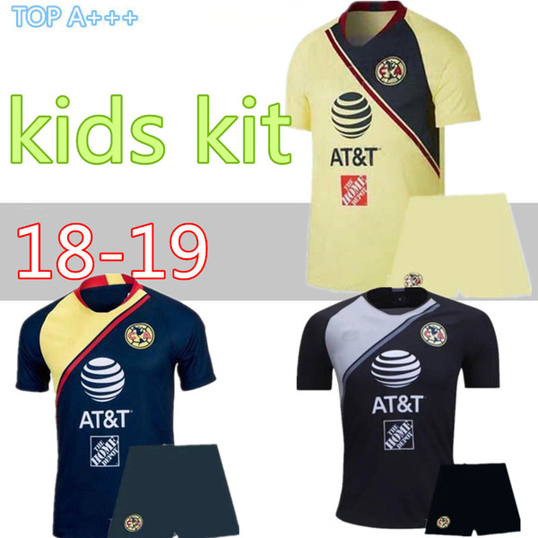 2018 2019 kids Mexico Club America Soccer Jersey kit C.BLANCO home away third D.BENEDETTO R.SAMBUEZA O.PERALTA boys kids Soccer Uniforms