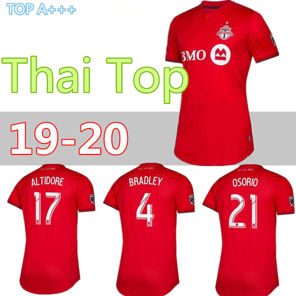 2019 2020 Toronto FC Soccer Jerseys BRADLEY GIOVINCO ALTIDORE OSORIO 19 20 Toronto Home Red Custom Football Shirt Uniform