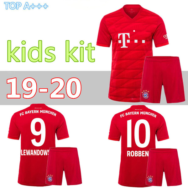 kids kit Thailand Bayern Munich Soccer jersey JAMES RODRIGUEZ 2019 2020 LEWANDOWSKI MULLER KIMMICH HUMMELS Football shirt Champions league