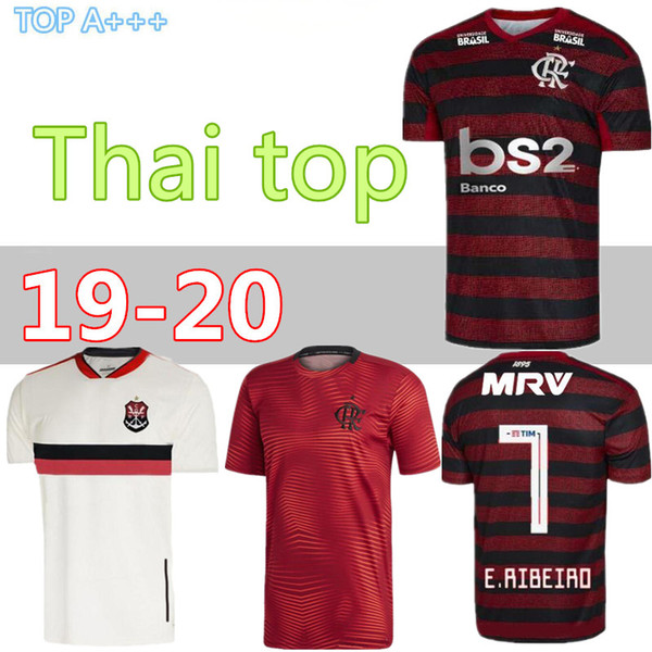 CR Flamengo 2019 2020 soccer jerseys 19 20 Flamenco away white Camisa de futebol GUERRERO DIEGO 2019 football shirt maillot