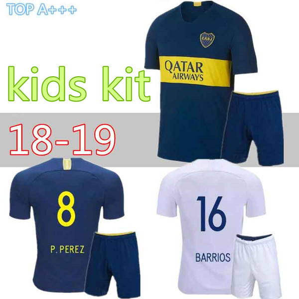 kids kits 2018 2019 Boca Juniors kits Jersey 18 19 Boca Juniors soccer jerseys kit OSVALDO CARLITOS PEREZ P GAGO football shirts