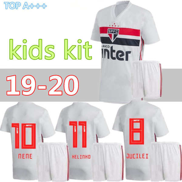 19 20 Soccer Jersey Sao Paulo Souza Helinho Peres Everton Hernanes 2019 Camisa de futebol Sao Paulo Football kids Kits Unifrom Maillot