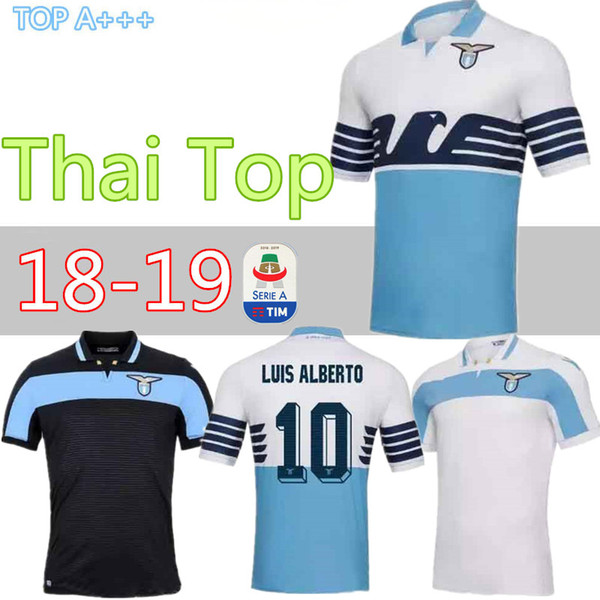 18 19 Lazio Soccer Jersey LUCAS F.ANDERSON IMMOBILE SERGEJ D JORD JEVIC LUIS ALBERTO DI GENNARO Custom Home 2018 2019 Football Shirt