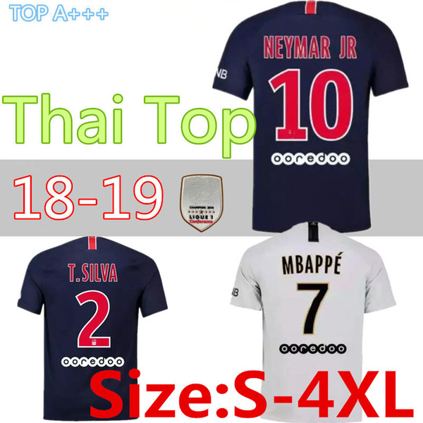 S-4XL new psG #7 MBAPPE PARIS DI MARIA SOCCER JERSEYS 18 19 VERRATTI MATUIDI CAVANI ZLATAN MAILLOT DE FOOT CAMISA FOOTBALL SHIRTS