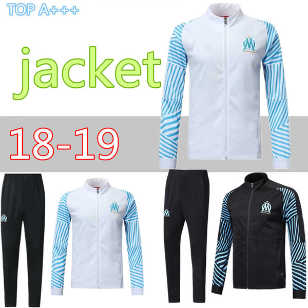 18 19 Olympique de Marseille soccer jacket training suit 2018-19 Marseille Maillot De Foot PAYET L.GUSTAVO THAUVIN Football tracksuit jacket