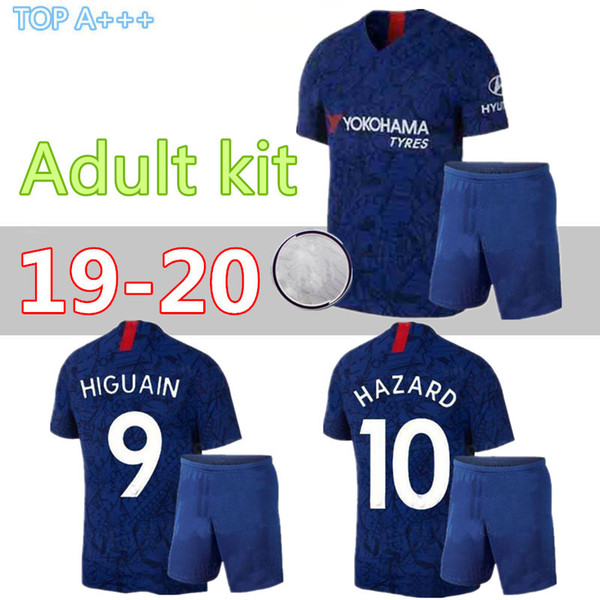 Thailand HAZARD HIGUAIN Soccer Jersey home 2019 GIROUD FABREGAS 19 20 Adult Kits KANTE Willian DAVID LUIZ football kit shirts Camisetas