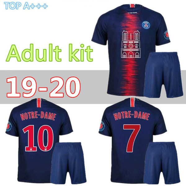 18 19 psg soccer jersey Notre-Dame adult kit 2018 2019 Mbappé champions BUFFON PARIS CAVANI Notre Dame football jersey