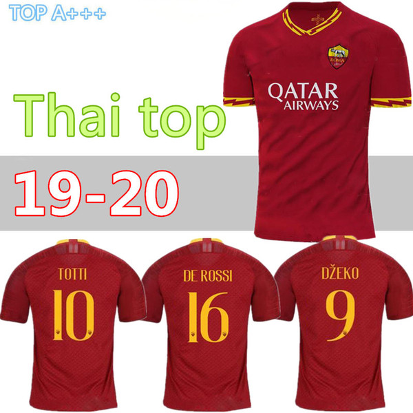 Thailand DZEKO PEROTTI PASTORE ZANIOLO soccer jersey rome 2019 TOTTI jersey 19 20 football kit shirt DE ROSSI 2020 as maillot de foot roma