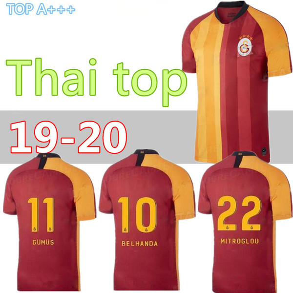 2019 Galatasaray soccer jerseys home LUYINDAMA Champions League 19/20 BELHANDA Onyekuru MITROGLOU BADOU away GUMUS FOOTBALL SHIRTSI