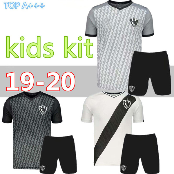 Top thai kids 2019 20 Liga Mx Club de Cuervos Soccer Jerseys 19 20 Mexico Club Home Black Away Gray 3RD Football Shirts