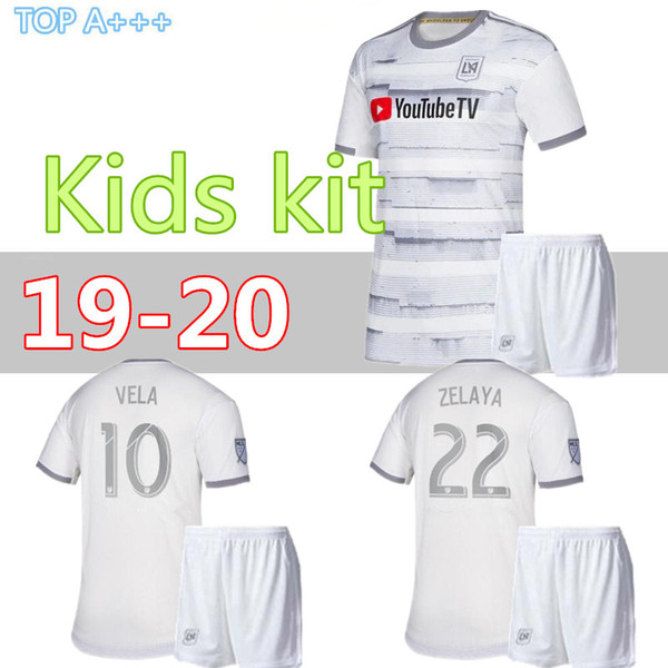 Kids Set 2019 2020 Lafc Soccer Jersey 19 20 Home Black Away White Carlos Vela Football Jerseys Shirt FOOTBALL UNIFORMS