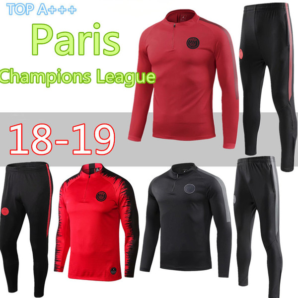 PSG tracksuit new 2018 2019 Paris soccer Training suit tracksuits 18 19 MBAPPE LUCAS maillot de foot jacket kit