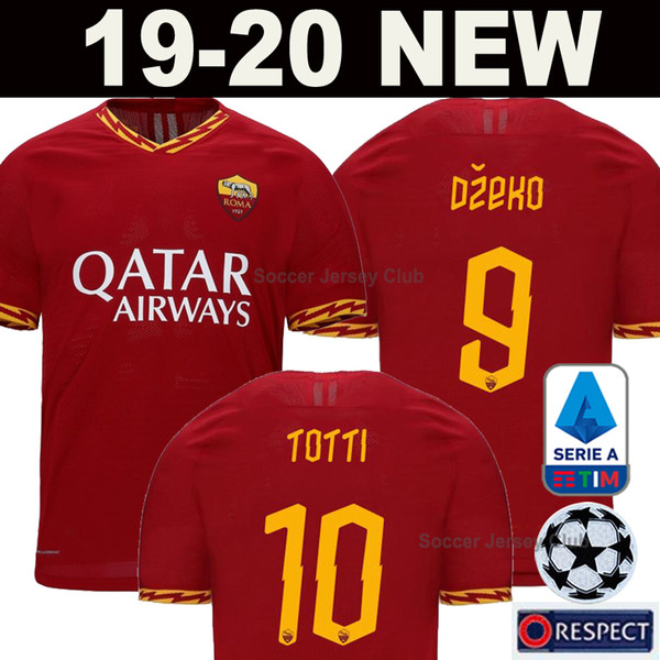 2019 2020 AS TOTTI roma soccer jersey 19 20 DZEKO DE ROSSI PEROTTI Rome football shirts ZANIOLO PELLEGRINI camisa de futebol MANOLAS maillot