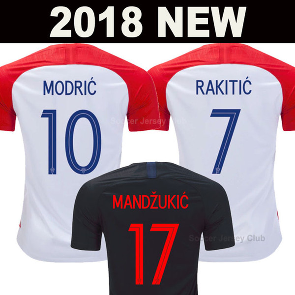 2018 soccer jersey World Cup Hrvatska MODRIC MANDZUKIC RAKITIC PERISIC KALINIC SRNA KOVACIC 2019 national football shirt Thailand quality