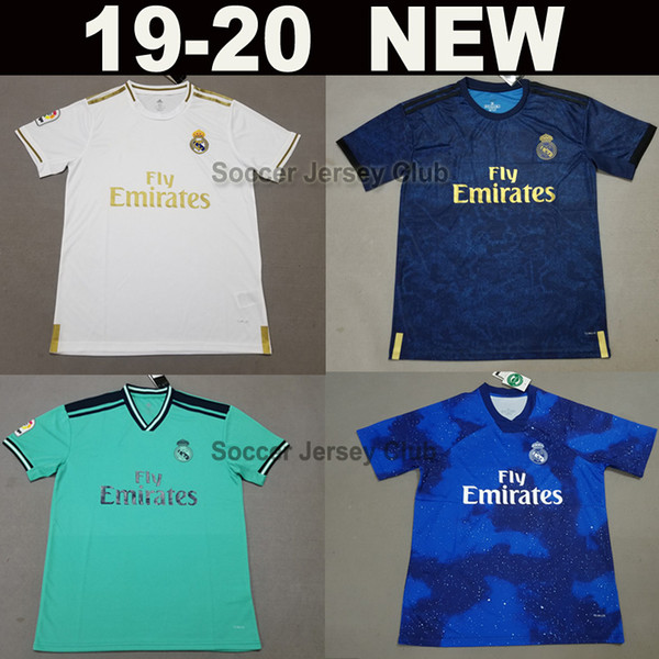 2019 2020 Real Madrid soccer jersey 19 20 green ISCO ASENSIO blue Champions football shirts EA Sports MODRIC SERGIO RAMOS Thailand camiseta