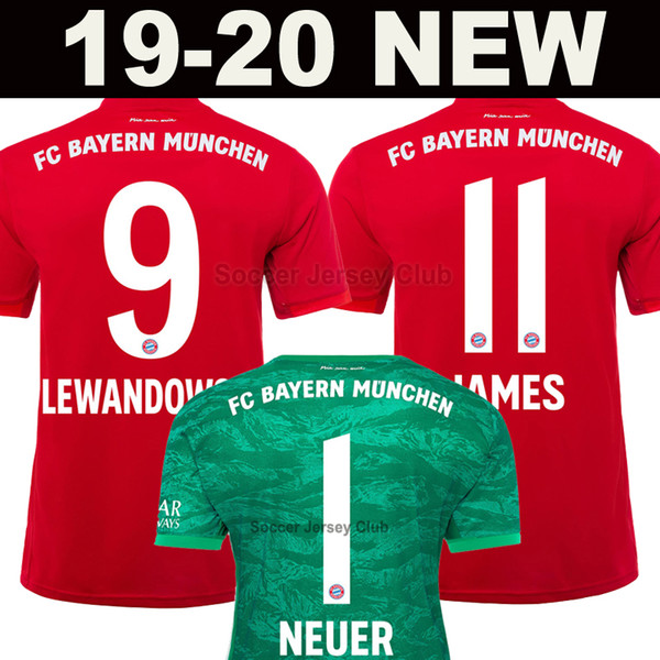 2019 2020 Thailand Bayern Munich LEWANDOWSKI soccer jersey Men Kids kits JAMES MULLER ROBBEN KIMMICH HUMMELS 19 20 goalkeeper football shirt