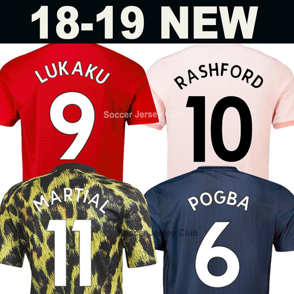 18 19 LUKAKU ALEXIS MAN Top Thailand quality UTD EA Sports soccer jersey POGBA MARTIAL LINGARD RASHFORD women Kids kit United football shirt