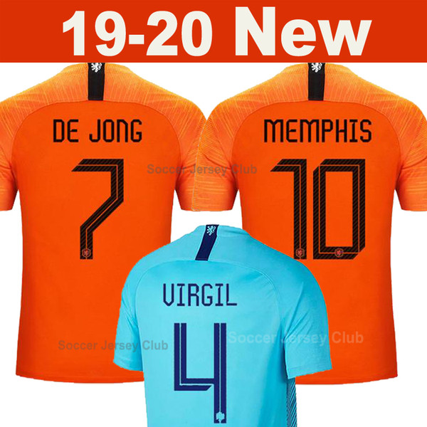 Holland 2019 2020 soccer jersey Netherlands DE JONG MEMPHIS VIRGIL DE LIGT football shirt VAN DIJK STROOTMAN top thailand quality Camiseta