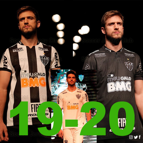 2019 2020 Atletico Mineiro Soccer Jerseys 19 20 Fred Cazares Otero Moura Elias Robinho Valdivia Adilson Santos Black White Football Shirts