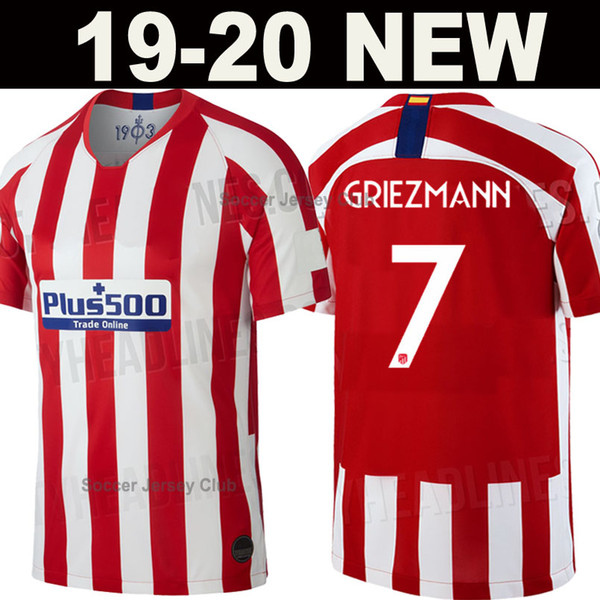 2019 2020 Atletico Madrid soccer jersey GRIEZMANN KOKE GABI SAUL DIEGO COSTA GODIN 19 20 men women kids kits child Thailand football shirts