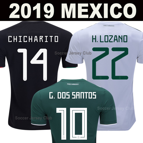 2019 Gold Cup Mexico soccer jersey CHICHARITO LOZANO MARQUEZ DOS SANTOS HERRERA MEN WOMEN KIDS footbalL shirts thailand camisetas de futbol