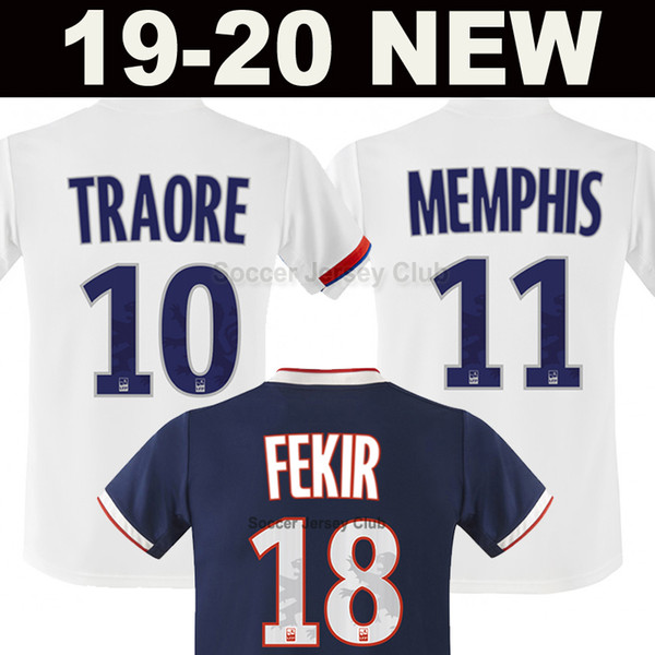 2019 2020 Maillot de foot Olympique Lyonnais soccer jersey 19 20 TRAORE MEMPHIS FEKIR AOUAR GOUIRI OL Lyon football shirt Thailand quality