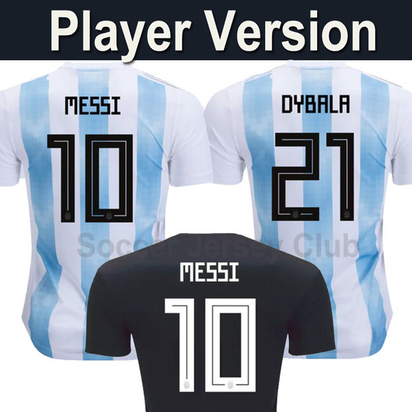 Player version Argentina soccer jersey 2018 world cup MESSI AGUERO DYBALA HIGUAIN ICARDI DI MARIA football shirt Thailand quality camiseta