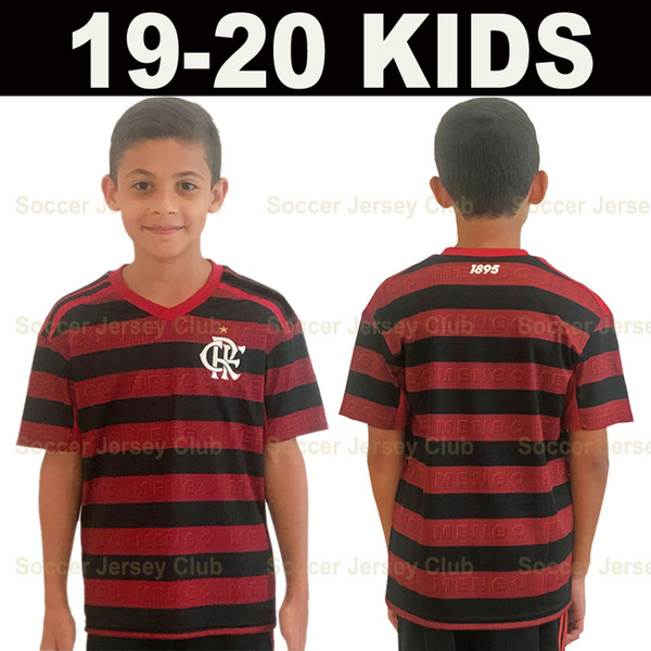 19 20 Kids CR Flamengo soccer jersey GUERRERO DIEGO EDERSON Child Flemish 2019 2020 away white football shirt boys thailand quality camisa