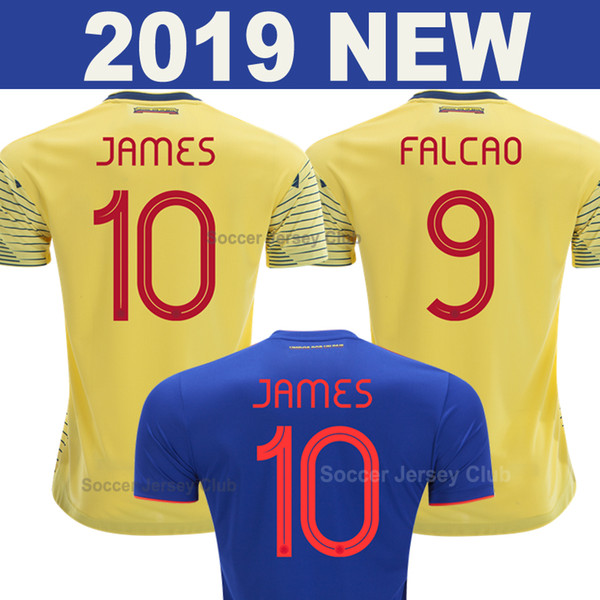 Thailand quality 2019 Colombia soccer jersey JAMES FALCAO cop america football shirt CUADRADO Sanchez VALDERRAMA Camiseta de futbol maillot